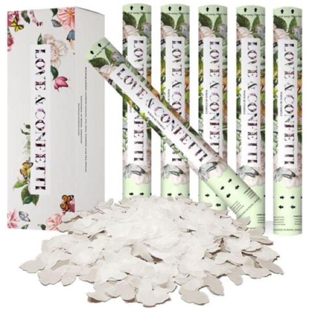 Butterfly confetti poppers (6pack)